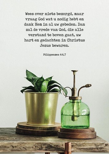 Productafbeelding: voorkant van Poster wees over niets bezorgd