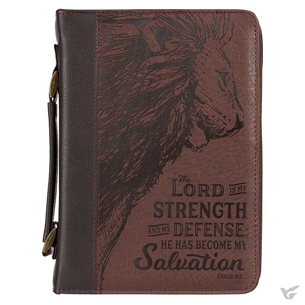 Productafbeelding: voorkant van Lord is My Strength Brown Luxleather