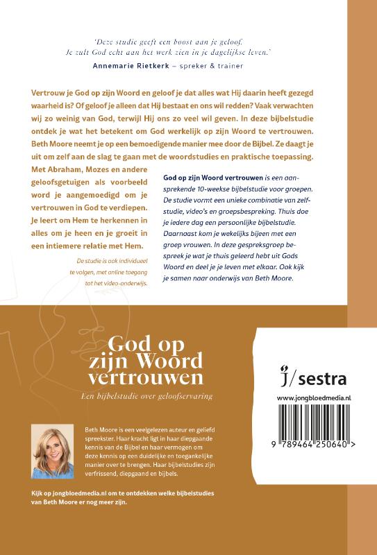 Productafbeelding: achterkant van GOD OP ZIJN WOORD VERTROUWEN