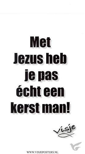 Productafbeelding: voorkant van Kaart visje met Jezus heb je pas echt