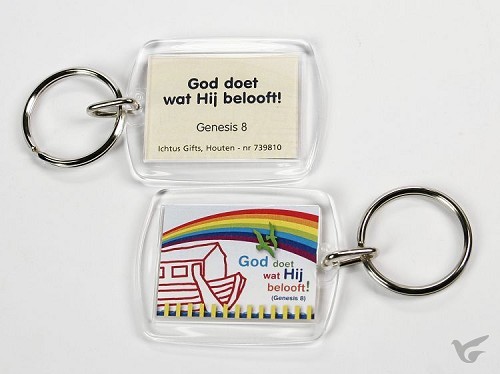 Productafbeelding: voorkant van Sleutelhanger God doet wat hij belooft!