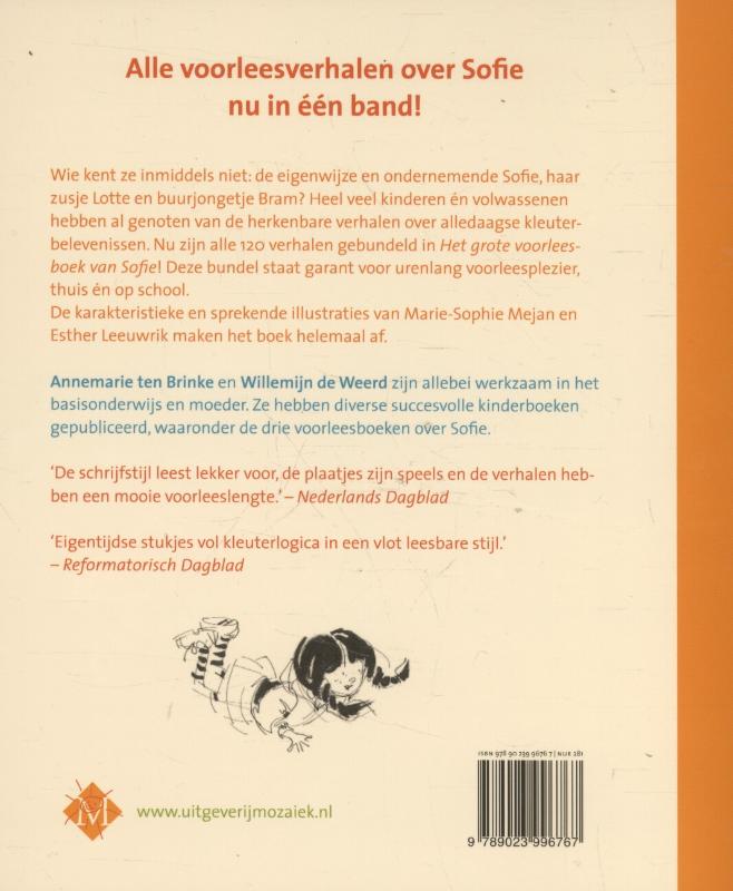 Productafbeelding: achterkant van Het grote voorleesboek van Sofie
