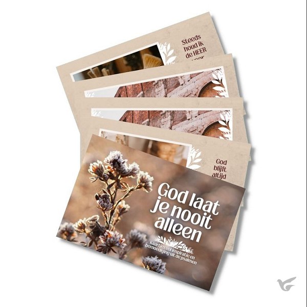 Productafbeelding: voorkant van Cadeaukaartjes God laat je nooit alleen