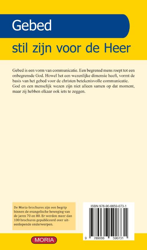 Productafbeelding: achterkant van Gebed: stil zijn voor de Heer