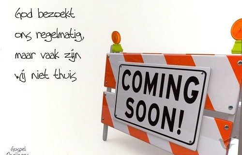 Productafbeelding: voorkant van Prentbriefkaart God bezoekt ons regelmat