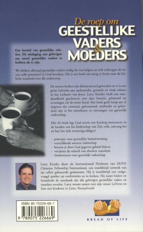 Productafbeelding: achterkant van De roep om geestelijke vaders en moeders