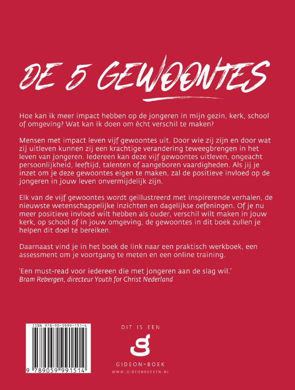 Productafbeelding: achterkant van De vijf gewoontes