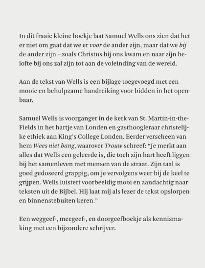 Productafbeelding: achterkant van Niet voor maar bij