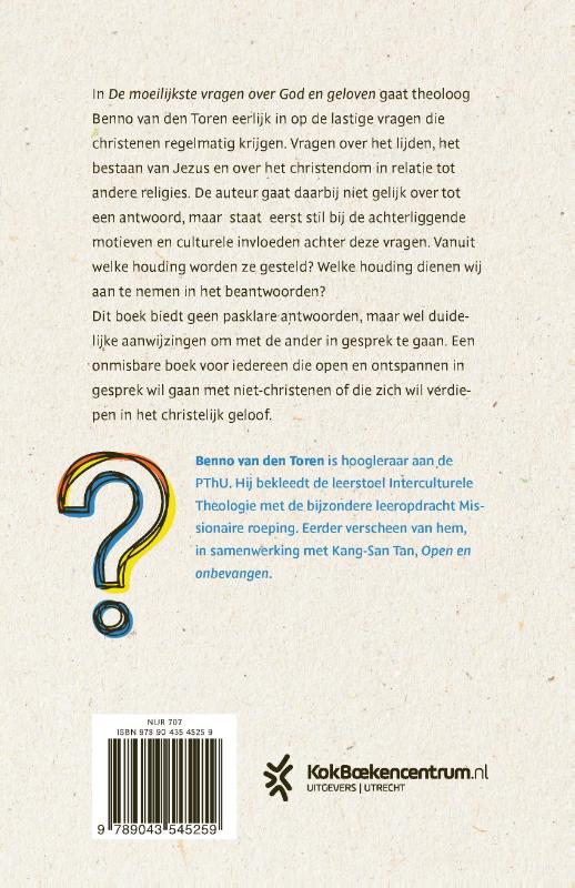 Productafbeelding: achterkant van De moeilijkste vragen over God en geloven