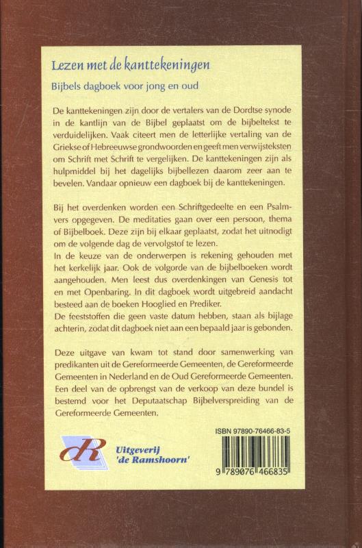 Productafbeelding: achterkant van Lezen met de kanttekeningen