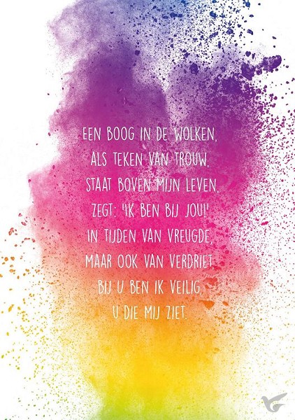 Productafbeelding: voorkant van Wenskaart Een boog in de wolken