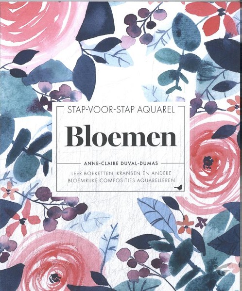 Productafbeelding: voorkant van Stap-voor-stap aquarel: Bloemen