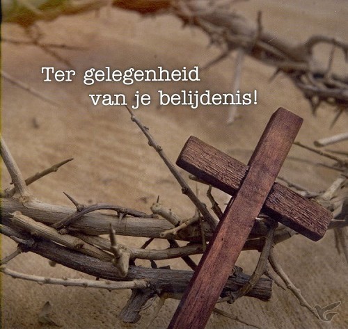 Productafbeelding: voorkant van Kaart tg van je belijdenis kruis