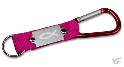 Productafbeelding: voorkant van Sleutelhanger karabijn vis Fuchsia