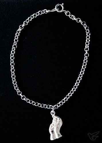 Productafbeelding: voorkant van Armband zilver 16cm kind in hand