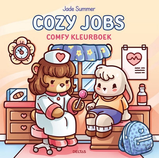 Productafbeelding: voorkant van Cozy Jobs - Comfy kleurboek Jade Summer