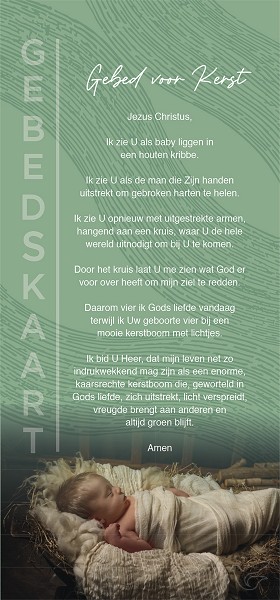 Productafbeelding: voorkant van Gebedskaart Gebed voor Kerst