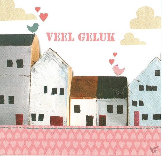 Productafbeelding: voorkant van Wenskaart veel geluk huis