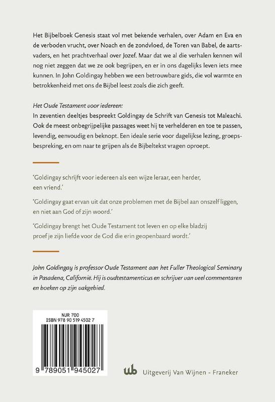 Productafbeelding: achterkant van Genesis voor iedereen Deel 1