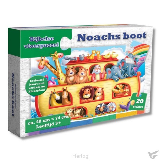 Productafbeelding: voorkant van Vloerpuzzel noachs boot 48x74cm