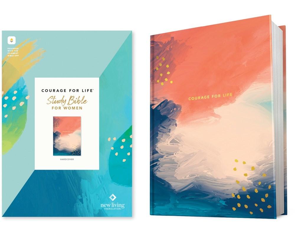 Productafbeelding: voorkant van NLT Courage For Life Study Bible For Women  Filament-Enabled Edition-Hardcover
