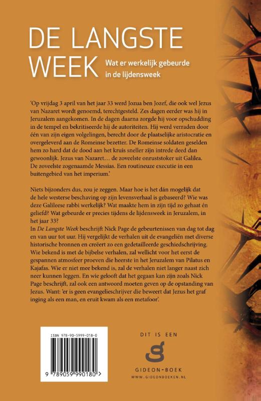 Productafbeelding: achterkant van De langste week