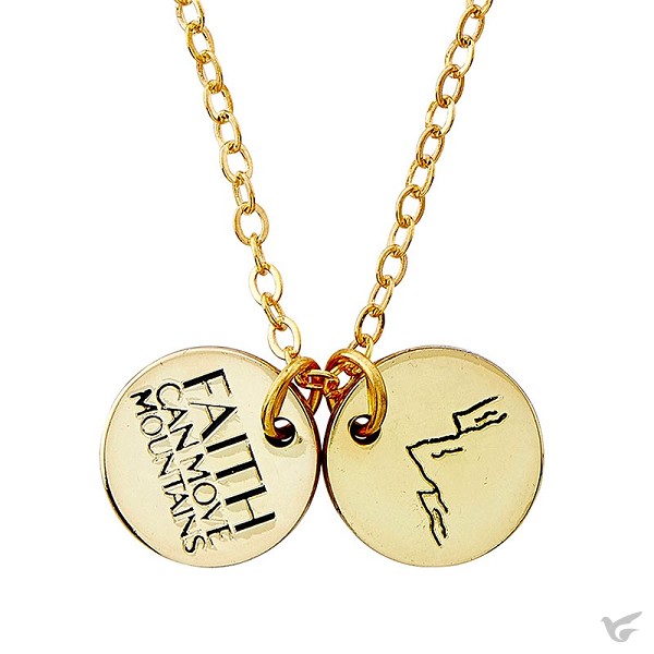 Productafbeelding: voorkant van Double coin necklace Mountain
