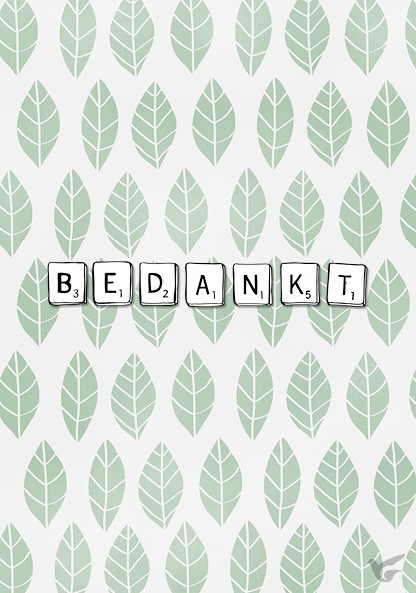 Productafbeelding: voorkant van Wenskaart bedankt