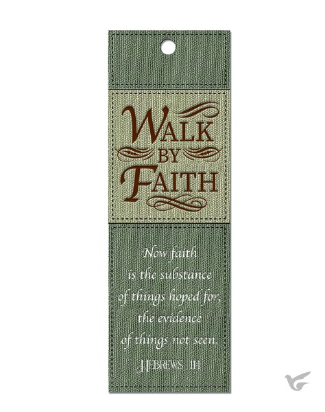 Productafbeelding: voorkant van Luxleather Bookmark Walk by faith