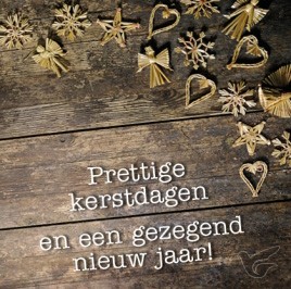Productafbeelding: voorkant van Kerstkaart engeltjes en hartjes prettige