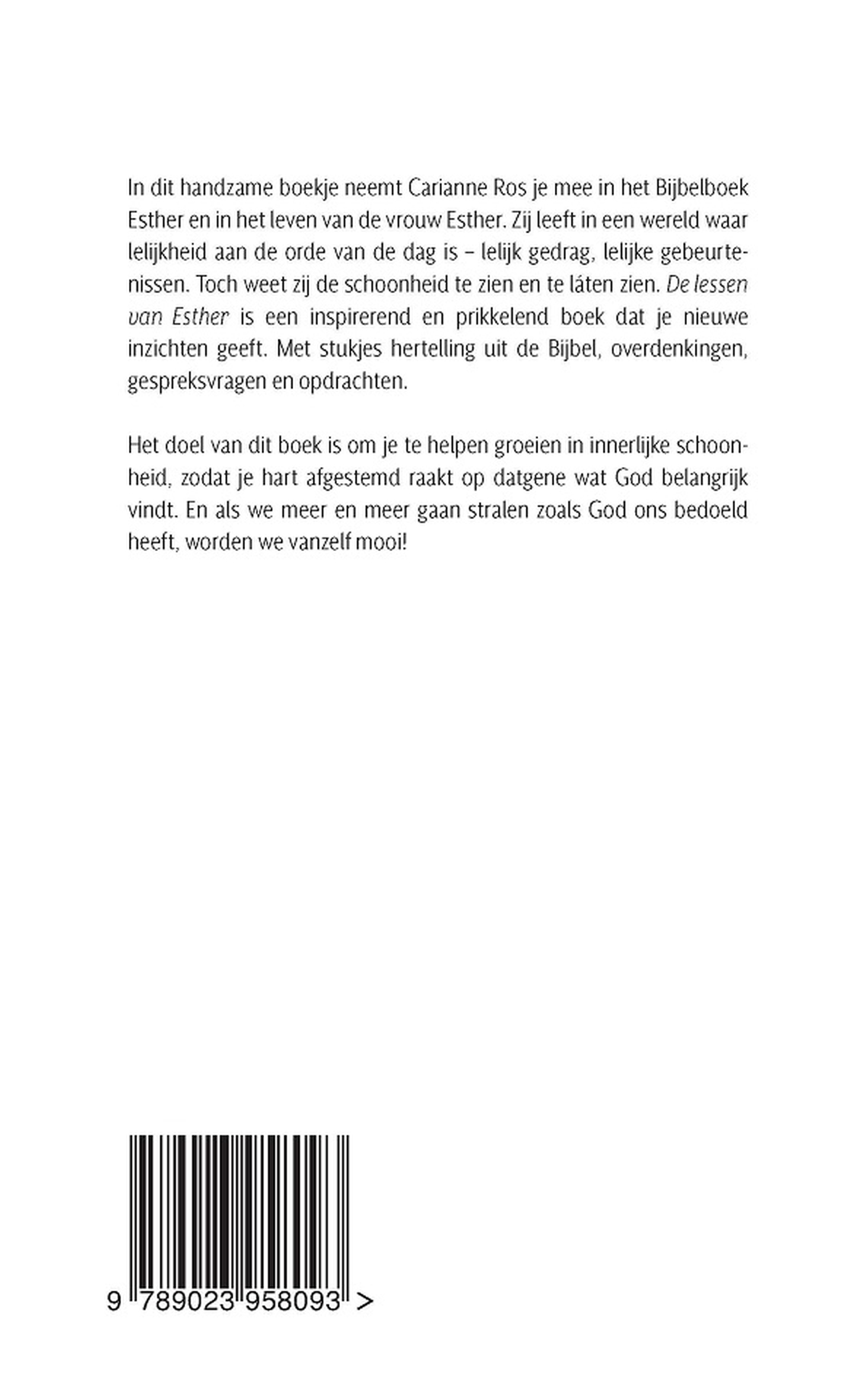 Productafbeelding: achterkant van De lessen van Esther