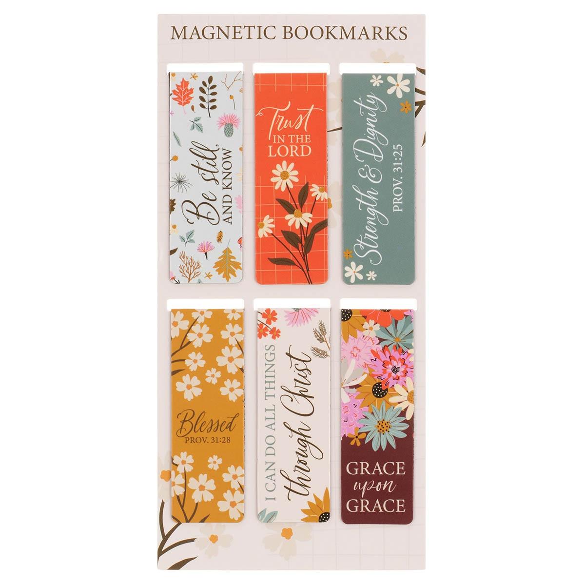 Productafbeelding: voorkant van Multi Floral Magnetic Bookmark Set