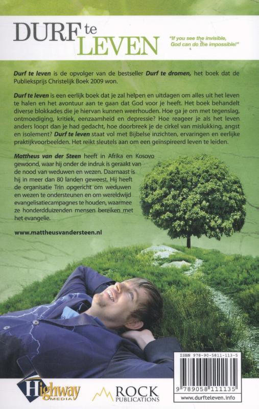 Productafbeelding: achterkant van Durf te leven