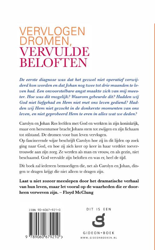 Productafbeelding: achterkant van Vervlogen dromen, vervulde beloften