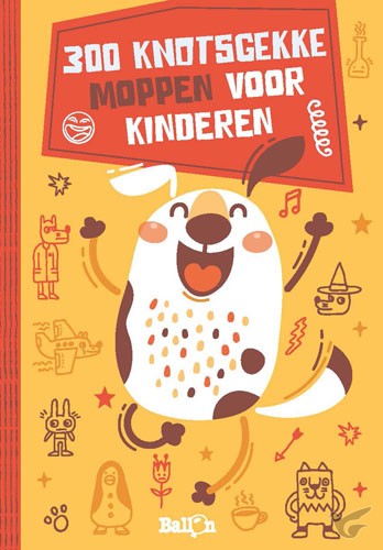 Productafbeelding: voorkant van 300 knotsgekke moppen voor kinderen