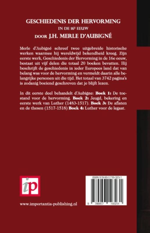 Productafbeelding: achterkant van Geschiedenis der Hervorming in de 16e eeuw