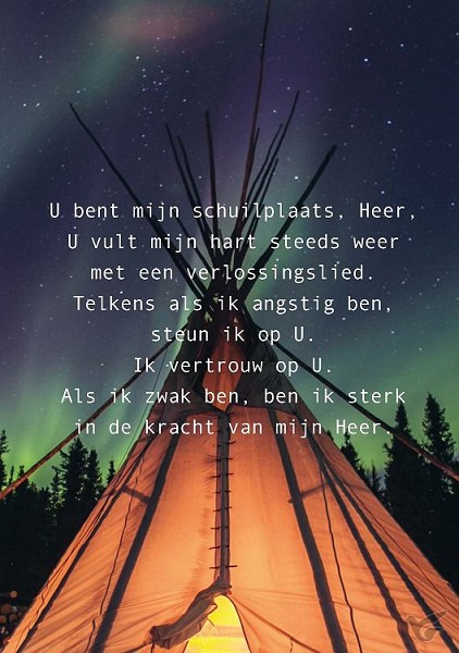 Productafbeelding: voorkant van Wenskaart U bent mijn schuilplaats Heer