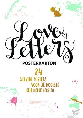 Productafbeelding: voorkant van Loveletters posterkarton handletteren