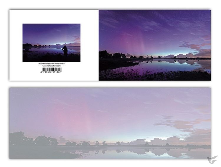 Productafbeelding: voorkant van Panoramawenskaart zt noorderlicht NL