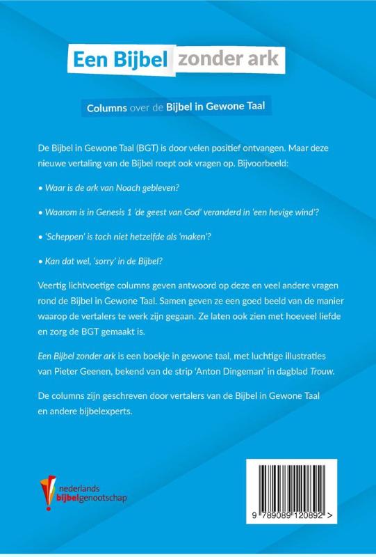Productafbeelding: achterkant van Een Bijbel zonder Ark