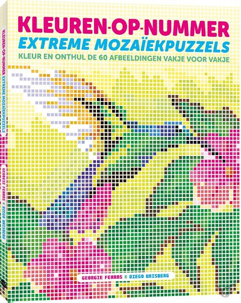 Productafbeelding: voorkant van Kleuren-op-nummer: extreme mozaïekpuzzel