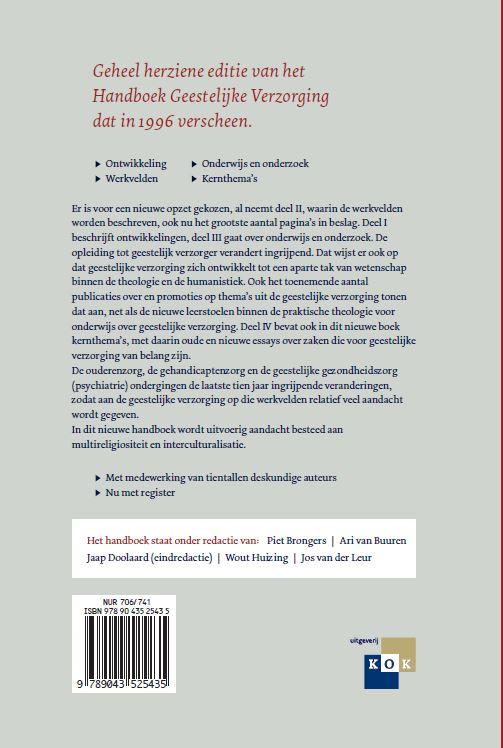 Productafbeelding: achterkant van Nieuw handboek geestelijke verzorging in zorginstellingen
