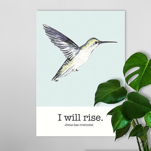 Productafbeelding: voorkant van Poster a4 I will rise