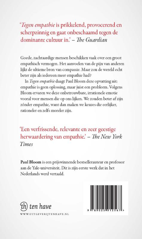 Productafbeelding: achterkant van Tegen empathie