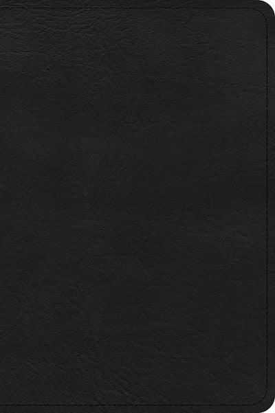 Productafbeelding: voorkant van CSB Large Print Compact Reference Bible-Black Leathertouch