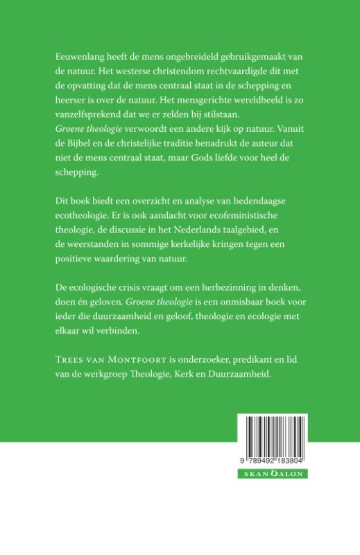 Productafbeelding: achterkant van Groene theologie