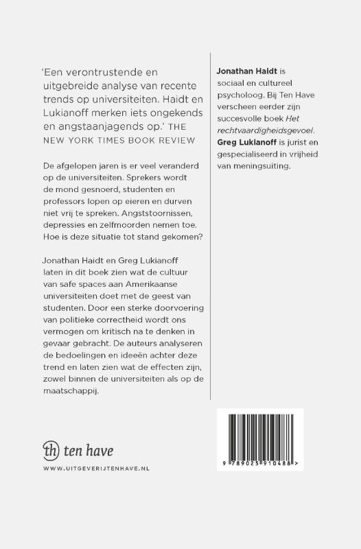 Productafbeelding: achterkant van De betutteling van de Amerikaanse geest