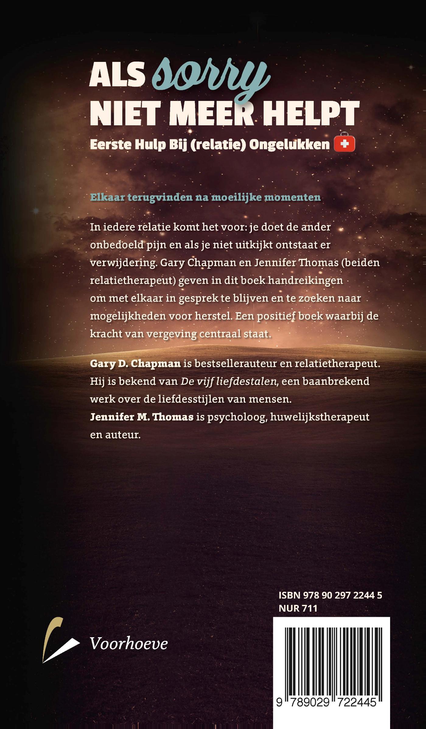 Productafbeelding: achterkant van Als sorry niet meer helpt