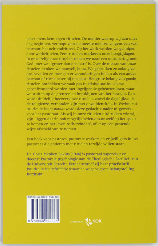 Productafbeelding: achterkant van Werken met rituelen in het pastoraat