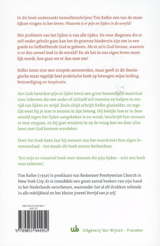 Productafbeelding: achterkant van Aan gods hand door pijn en lijden